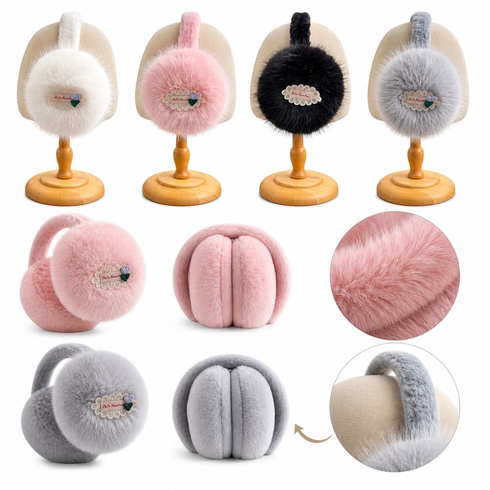 Earmuffs Foldable - Nieuwe nepbont oorwarmers, opvouwbaar, zacht, effen