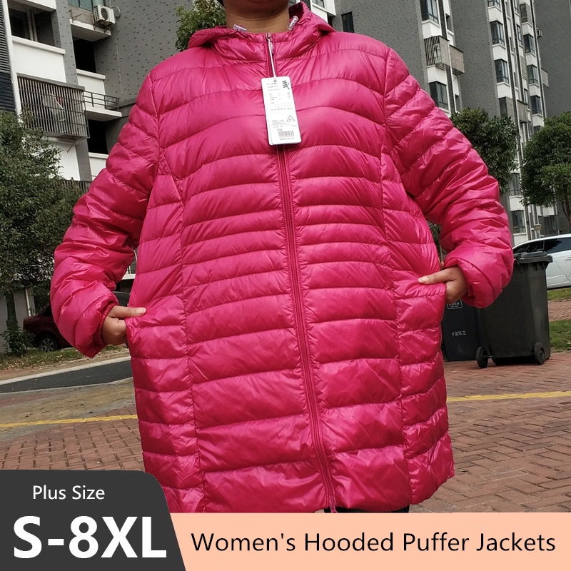 Plus Size 5XL 6XL 7XL Dames Pu - Down Jacket Packable recensie en prijs