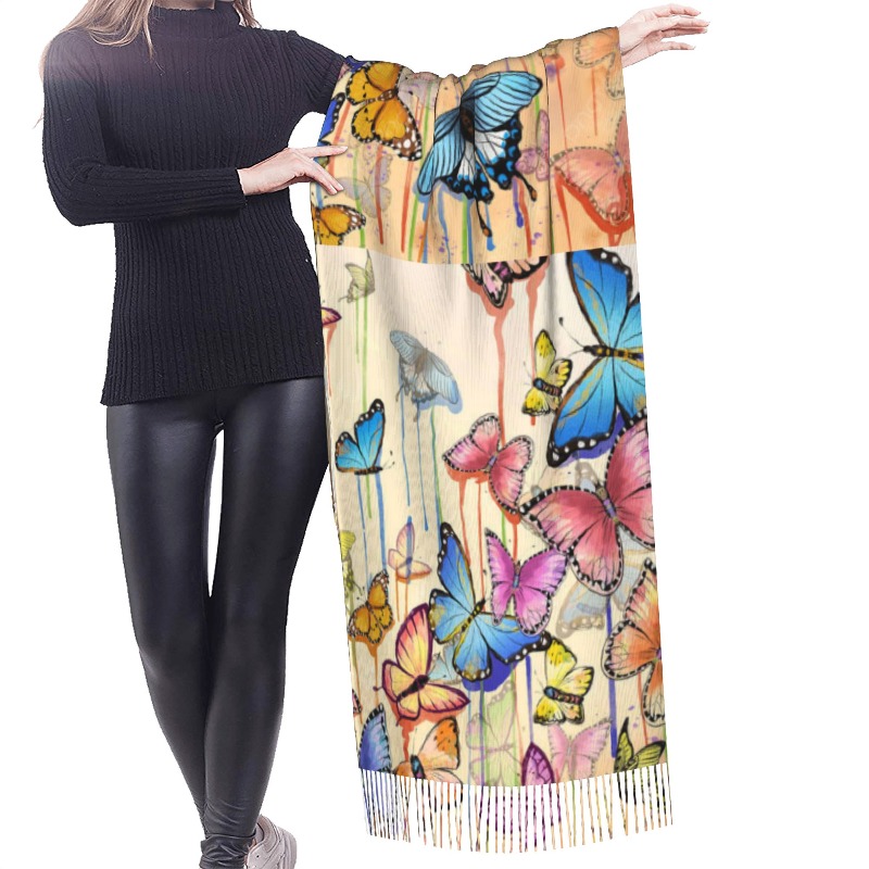 Retro Vlinder Winter Kasjmier  - Cashmere Pashmina Wrap recensie en prijs
